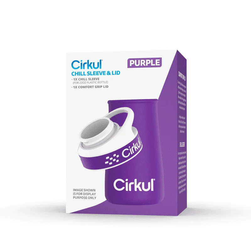 

Original: Sleeve & Comfort-Grip Lid for 22oz Bottle, Purple Soft & Ergonomic Comfort-Grip Lid for 22oz Bottle, Stylish Purple