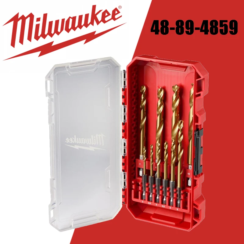 Milwaukee 48-89-4859 Прочный набор сверл-отверток Аксессуары для инструментов 10 шт. Отверстия для сверления Столярная спиральная дрель Аксессуар для электроинструмента