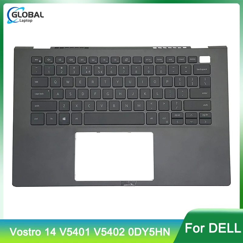 NEW US Keyboard for Dell Vostro 14 V5401 V5402 DY5HN 0DY5HN Palmrest Upper Case With Backlit English Keyboard Component Black