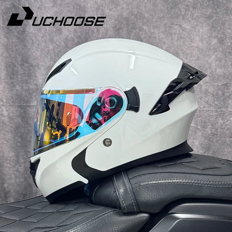Мотошлемы DOT Uchoose, защитное снаряжение для мотоциклистов, мужские и ...