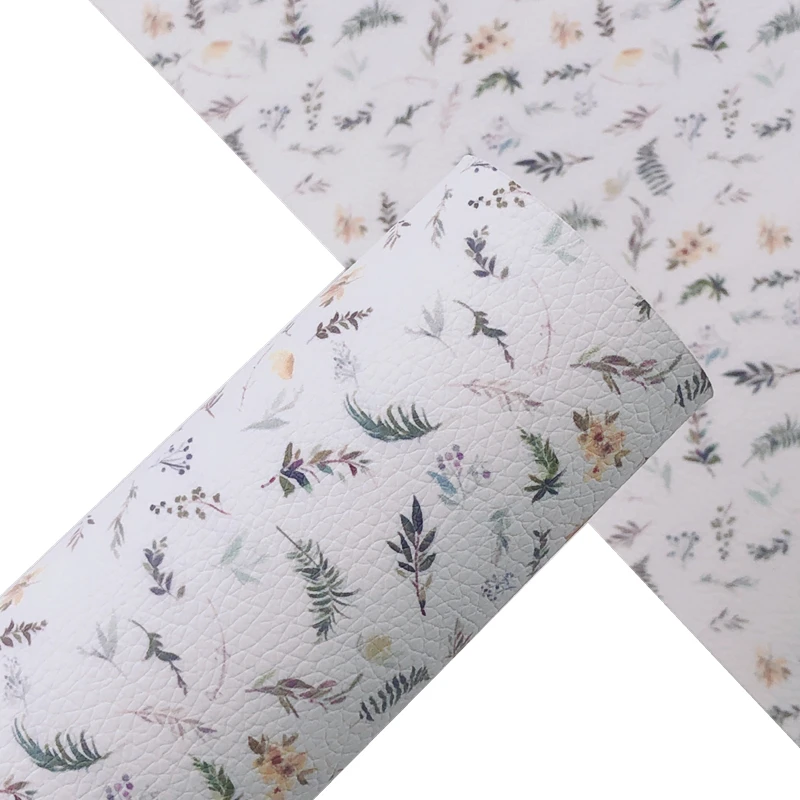 Новые радужные 30x2 2 см/A4 Ванильные белые листья искусственная кожа для бантов