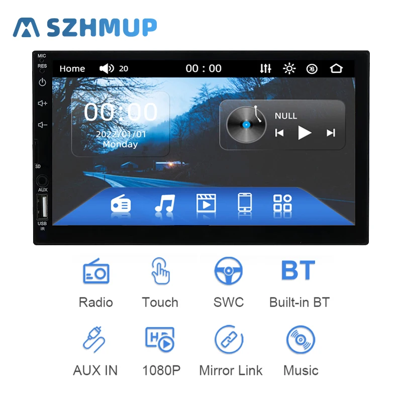 

SZHMUP 2Din Car Radio Autoradio Multimedia Video MP5 Player 7" HD Touch Screen 2 Din Car Stereo Mirror Link USB TF FM BT Camera