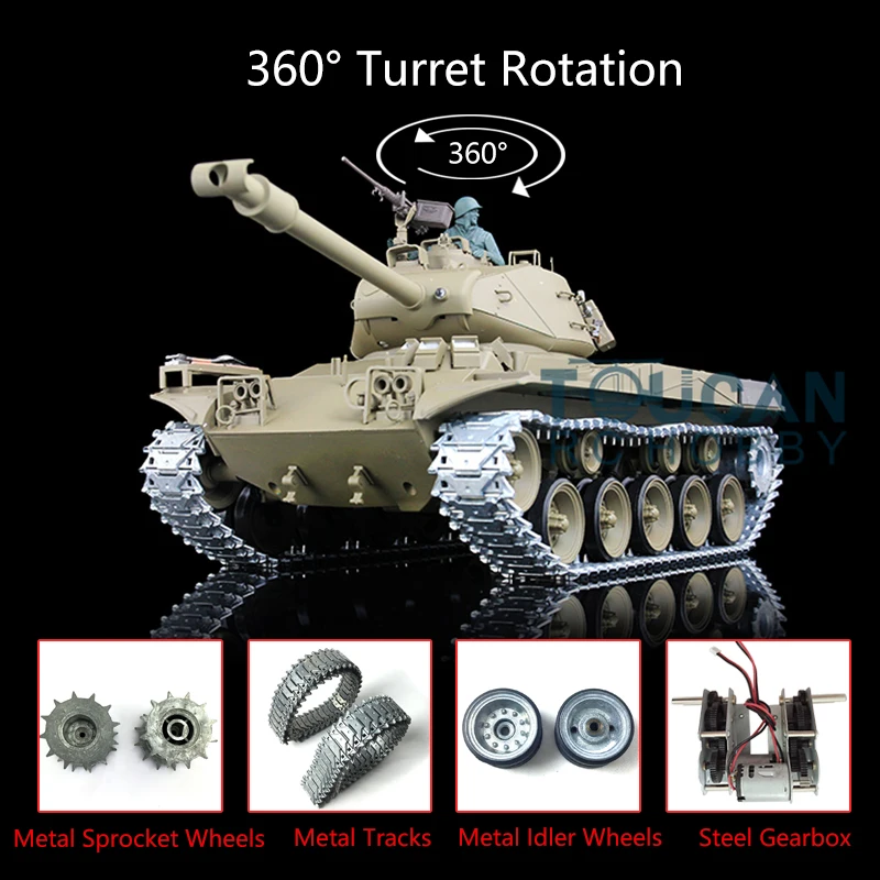 

Henglong 1/16 Upgraded Ver 7.0 Walker Bulldog RC Tank 3839 W/360 Turret BB Airsoft Realistic Sound Military Toys TH17327-SMT7