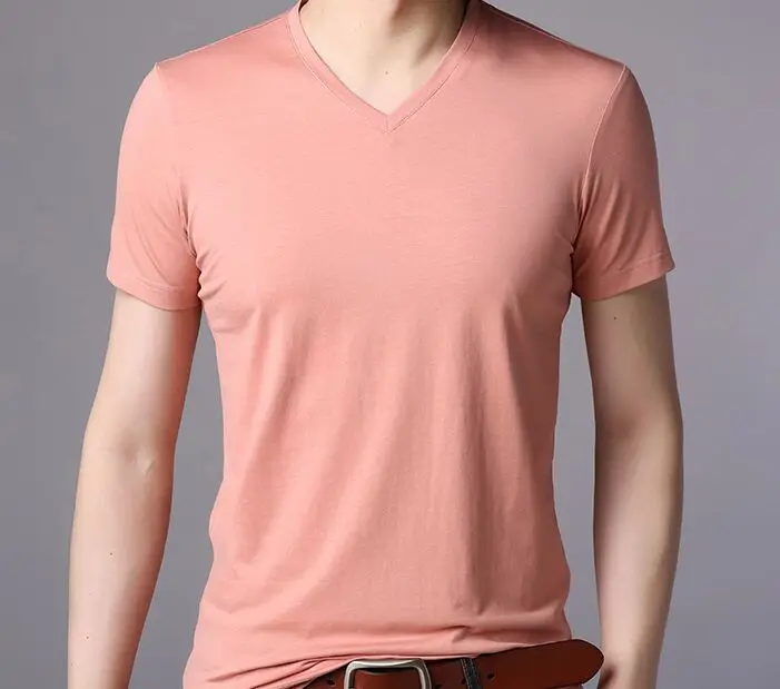 

T shirt Male Comfortable pure cotton Hot SElling Men 2022 Summer Pink Shirt