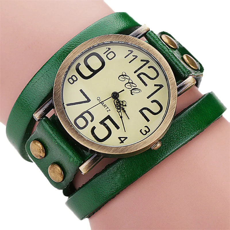 

Luxury Brand Vintage Casual Cow Leather Bracelet Watch Women Leather WristWatch Classic Watches for Woman Relogio Feminino