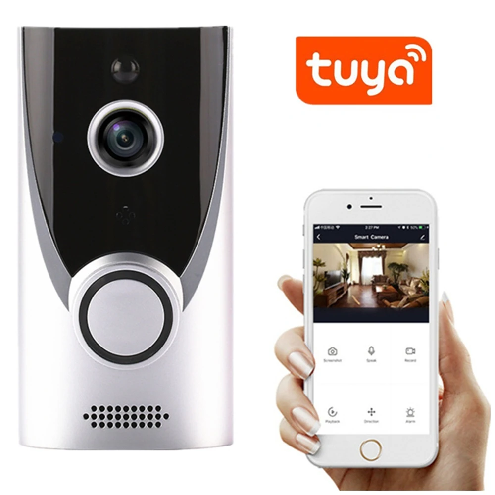 Дверной звонок Tuya для умного дома беспроводная камера безопасности с Wi-Fi уличный