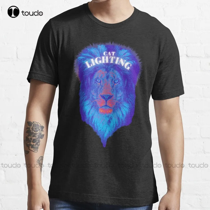 

Cat Lighting T-Shirt T-Shirt Shirts For Teen Girls Creative Funny Shirt Funny Art Harajuku Streetwear Cartoon Christmas Gift New