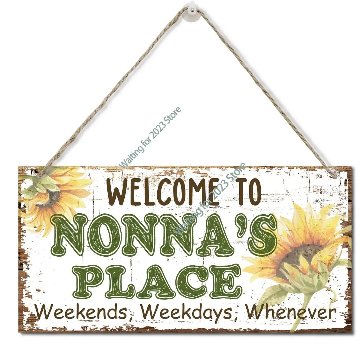 

Vintage Welcome to Nonna's Place Weekends, Weekdays, Whenever Printed Wood Plaque Hanging Wood Home Decor, Home Decor