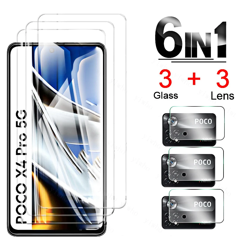 protective glass for xiaomi poco x4 pro 5g glas screen protectors on pocco poko poxo m4 x3 x4 pro nfc f3 gt tempered camera lens free global shipping