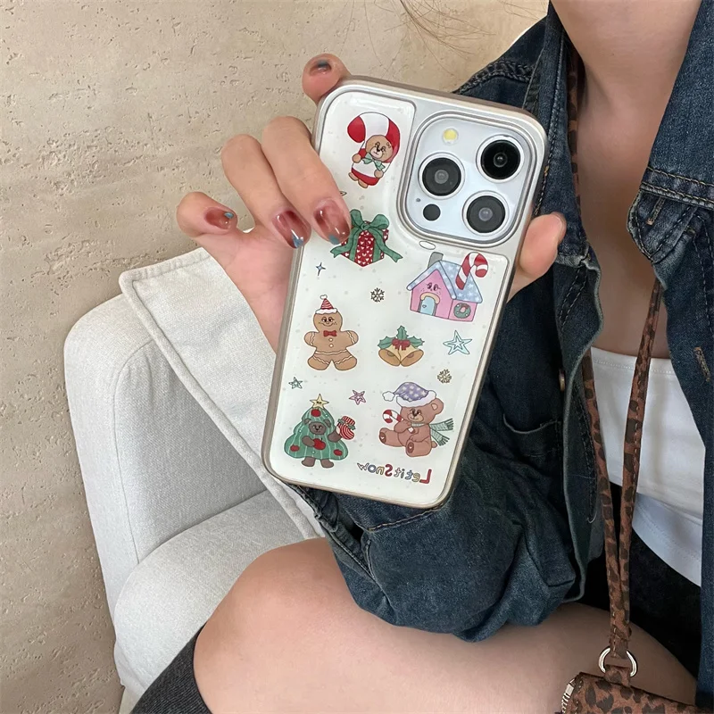 Новый чехол для телефона с рождественскими подарками IPhone 16 16pro 16promax 15 15pro 15promax 14