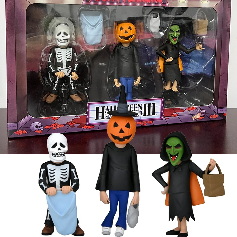 

Original NECA Halloween III Season Of The Witch Toony Terrors Action Figure 3pcs set Model Toys Gift Christmas Terrorist Doll