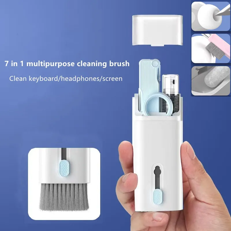 

7-in-1 Computer Keyboard Cleaner Brush Kit Bluetooth Earphone Cleaning Pen For Airpods 3 Pro Headset Cleaning Tool Keycap Puller
