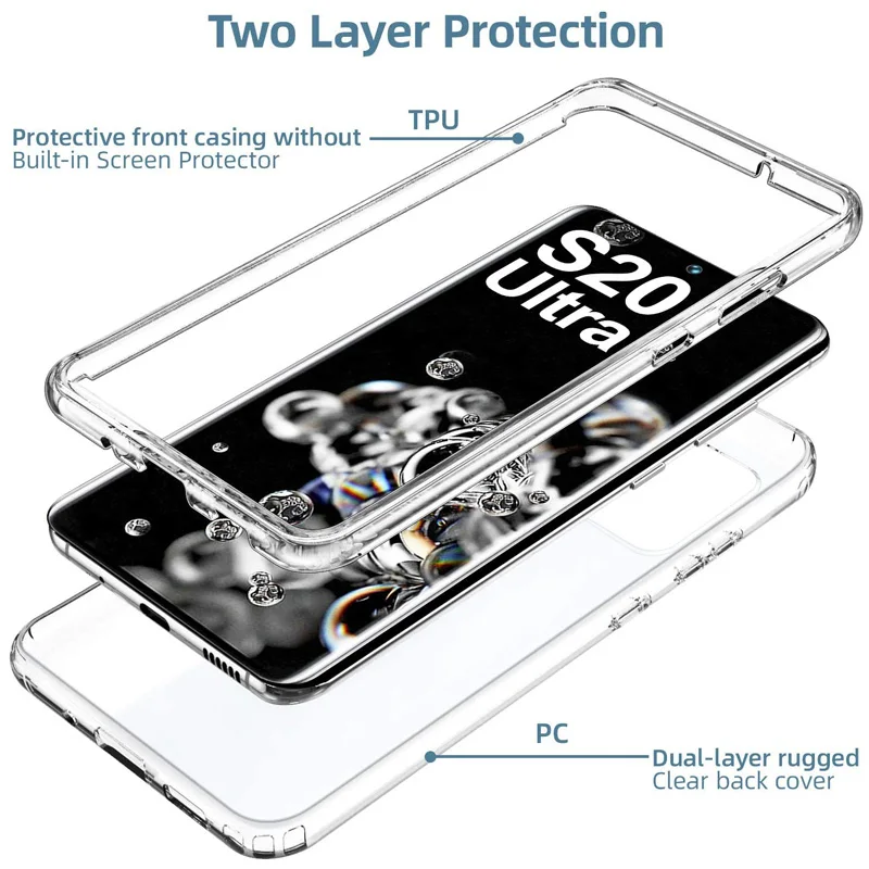 360 Защитный Прозрачный чехол для телефона Samsung Galaxy S22 Ultra S21 FE S20 Plus S8 S9 S10 Note 20 Ультра