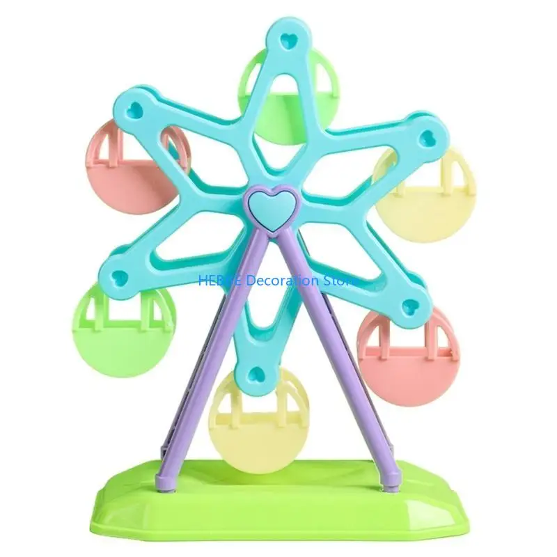 Фото B0KC Pet Budgies Cage Feeder Игрушка для обучения кормлению нескольких птиц Красочное колесо №4