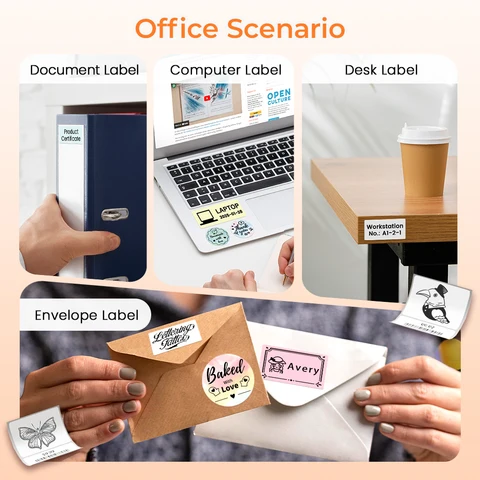 Портативный ручной Термопринтер для этикеток Phomemo M220, Bluetooth, штрих-код, QR-код, наклейка, бумажные рулоны для этикеток, белая этикетка 75 мм