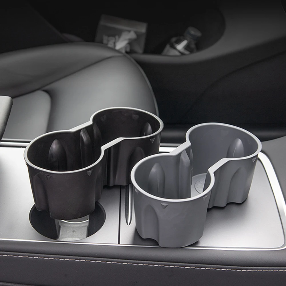 

TPE Material Water Cup Holder for Tesla Model 3 / Y 2021 Center Console Water Proof Slot Slip Limit Clip Car Storage Accessories