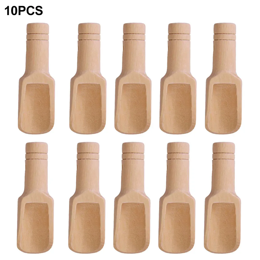 

10pcs 2.4*7.8cm Lotus Wood Spoon Environment-friendly High Quality Wooden Kitchen Utensils For Spices Beans Rice Tea Flour Sugar