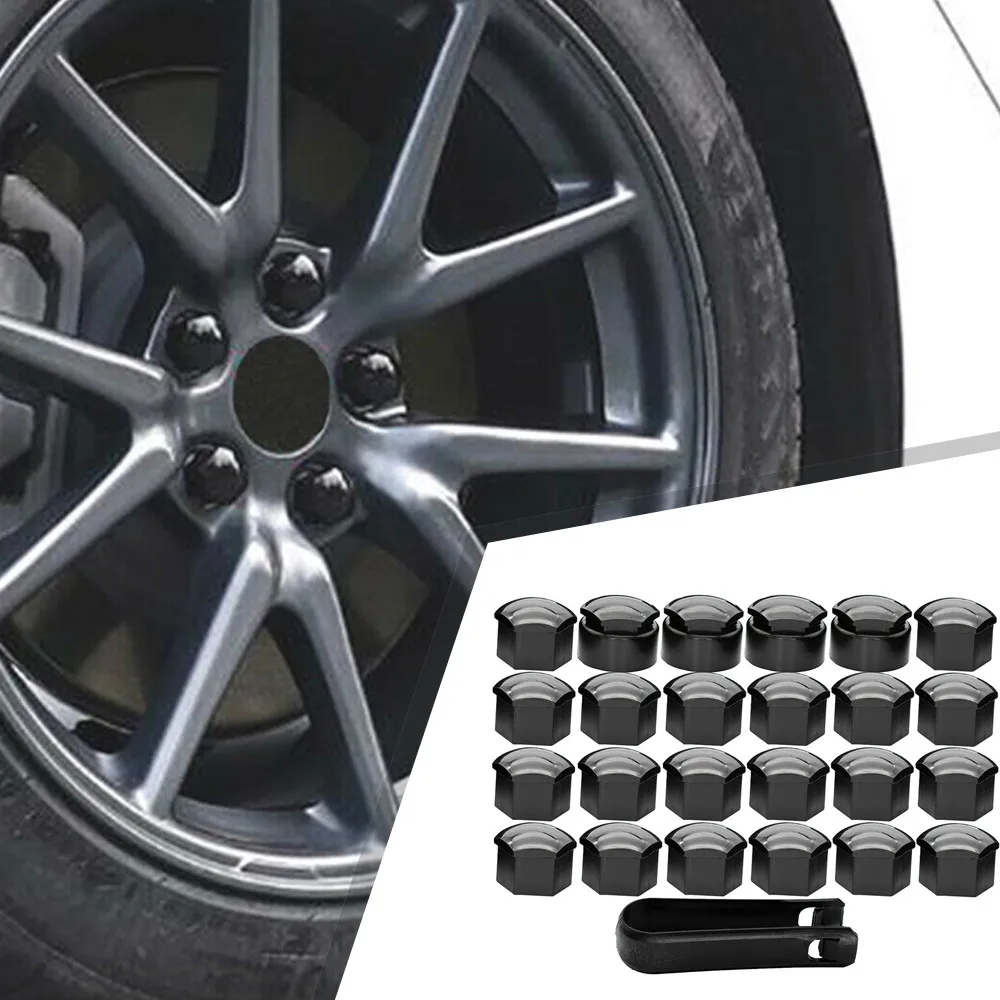 

24Pcs Car Wheel Nut Bolt Trims Studs Cover Cap For Opel For BMW Tyre Wheel Hub Nut Cover Car Wheel Nut Cap With Removal Tool