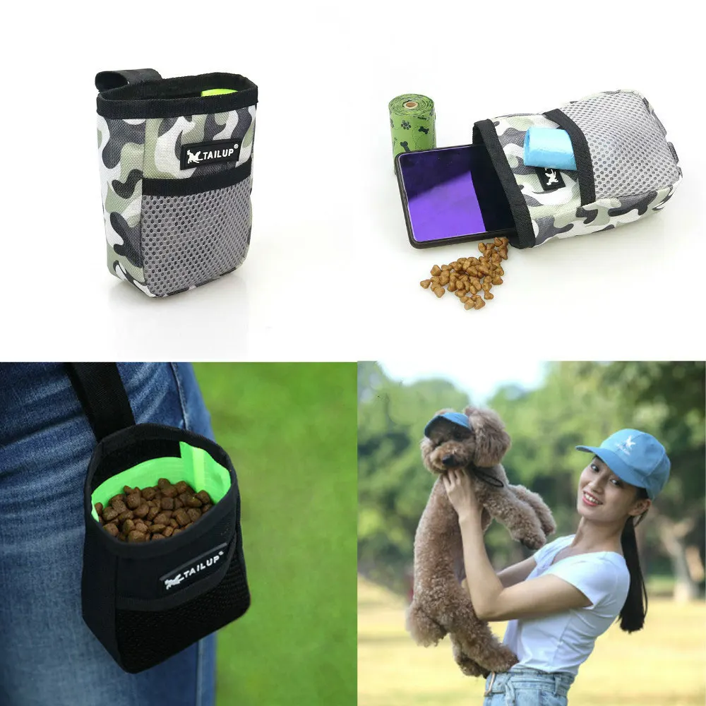 

Портативная сумка для тренировок на открытом воздухе, съемный мешок для питомцев С сильной износостойкостью, поясной мешок большой вместим...
