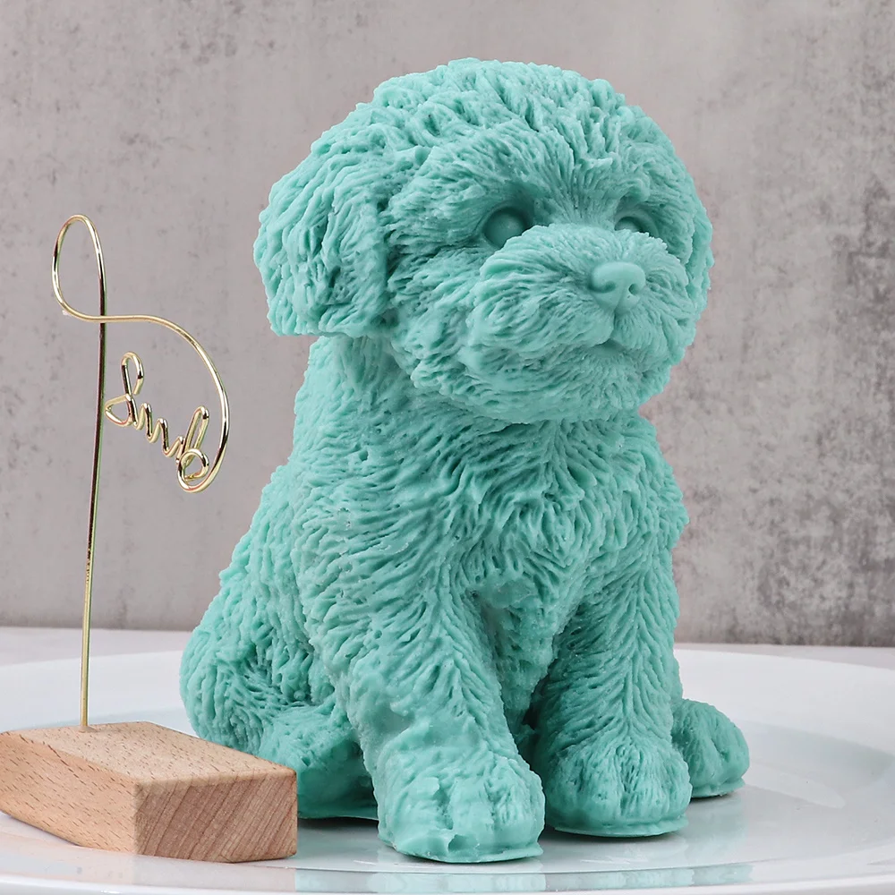 

Large Teddy Dog Candle Silicone Mold Cute 3D Puppy Pet Soy Wax Resin Plaster Ice Cube Mould Candle Making Kit Home Decor Gifts