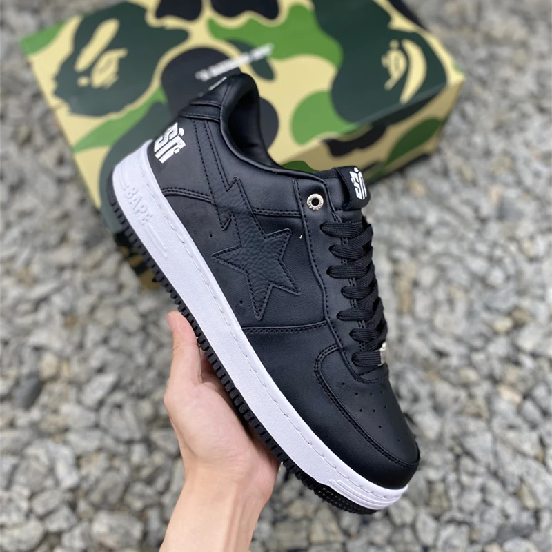 High Quality Original A Bathing Ape White Black Men Sport Shoes Running Shoes Women Sneakers Casual Sandals Size:36-45