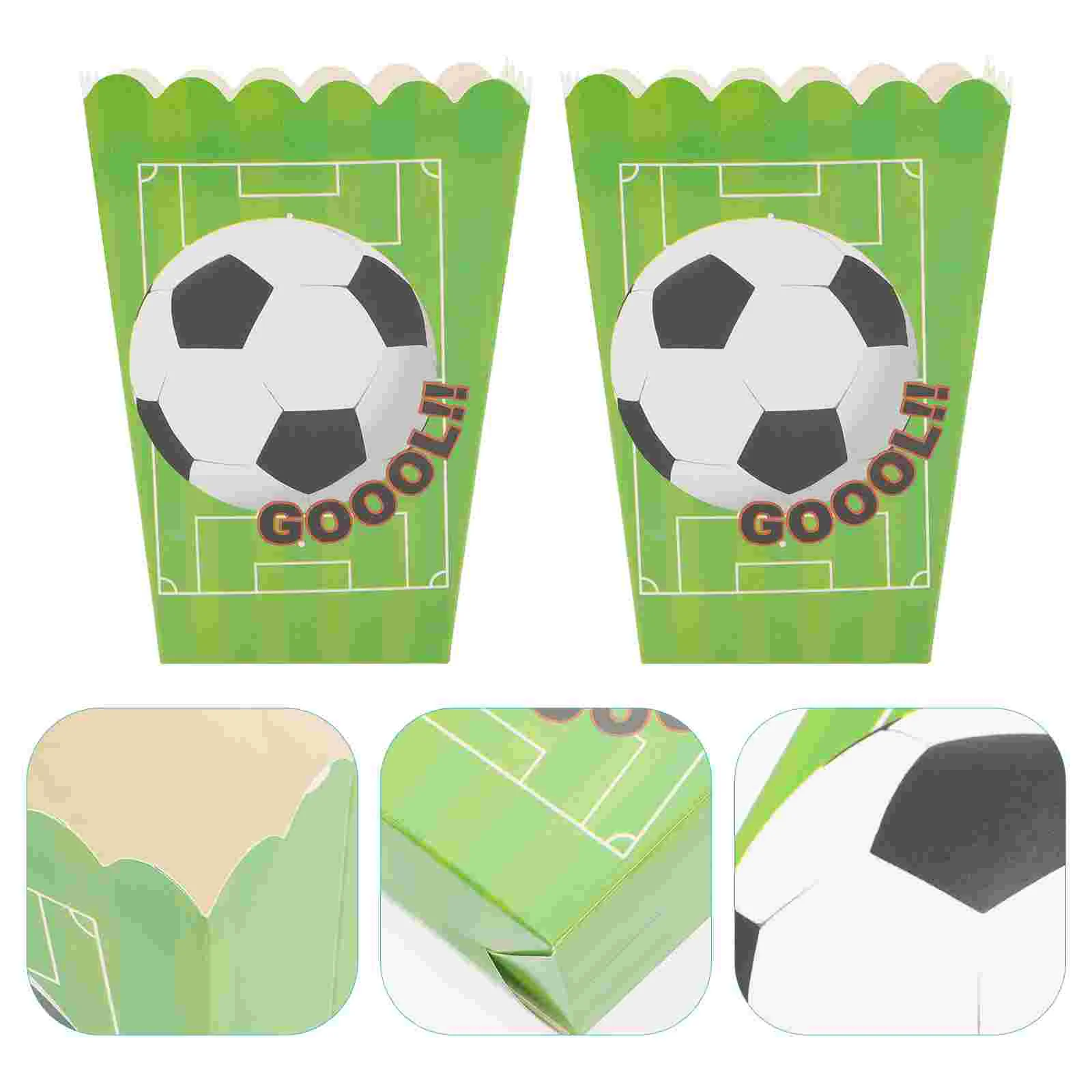 

Popcorn Holders Birthday Party Popcorn Box Soccer Popcorn Bags Treat Candy Boxes Snakcs Wrapping Bag Popcorn Buckets