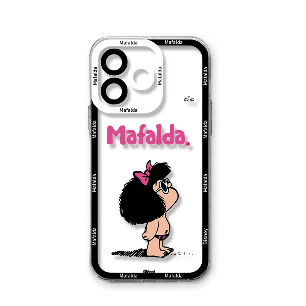 Мультяшный прозрачный чехол M-Mafaldas для Samsung A73 A72 A71 A55 A52 A51 A50 A42 A35 A33 A32 A31 A30 A24 A23 A22 A13