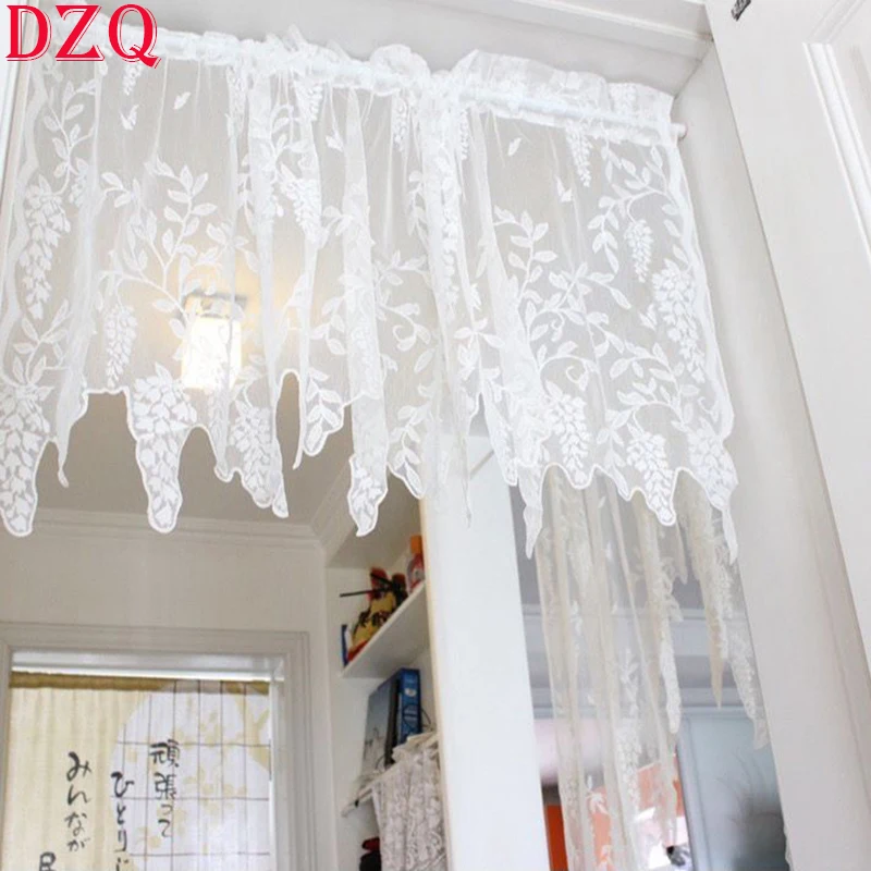 Изогнутые нестандартные края кружевные дверные занавески для гостиной с