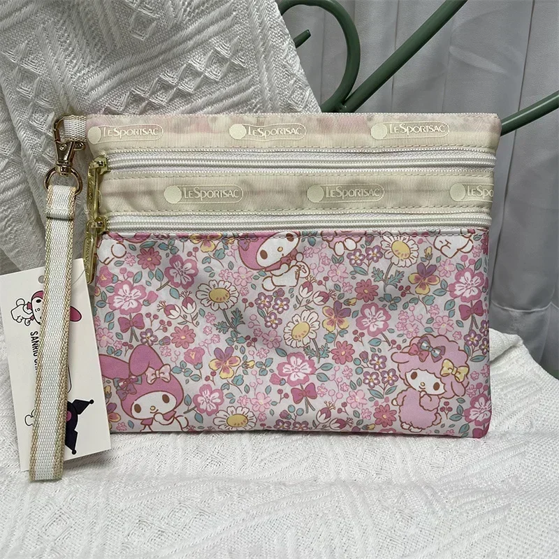 Lesportsacs ручная сумка на двойной молнии с рисунком Снупи Mymelody Микки Маус Hello Kitty Kawaii