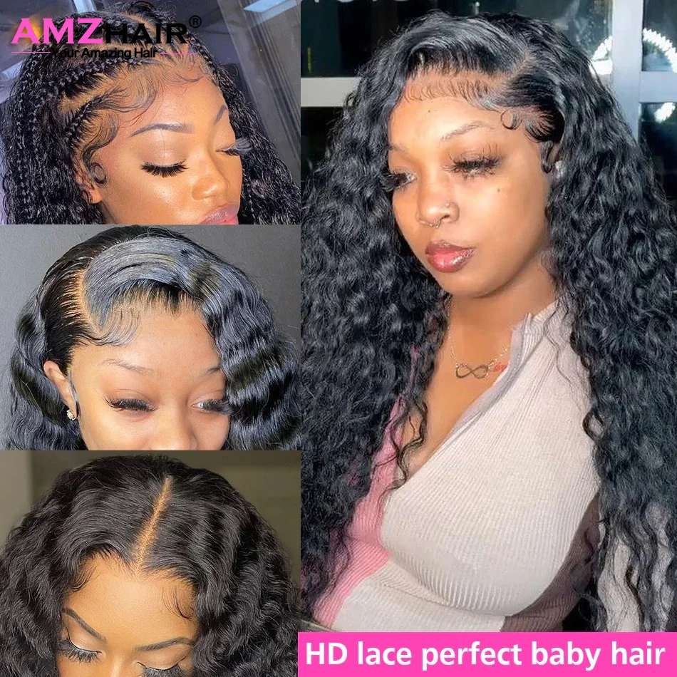 13x 4 парик на сетке спереди парики из натуральных волос с глубокими вьющимися