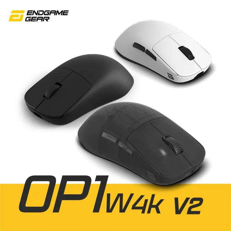 Фото Игровая мышь Endgame Gear OP1w 4K V2, беспроводная, двухрежимная, с сенсором Paw3950, частотой опроса 4000 Гц, легкая, для ПК, аксессуары для ПК №2