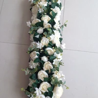 50100cm diy wedding flower row wall arrangement supplies peony rose artificial flower row decoration wedding iron arch flower