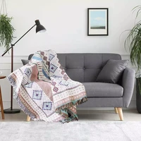 2022boho throw blanket knitted sofa cover blanket reversible throw blanket for couch soft comfortable decorative cover blanket