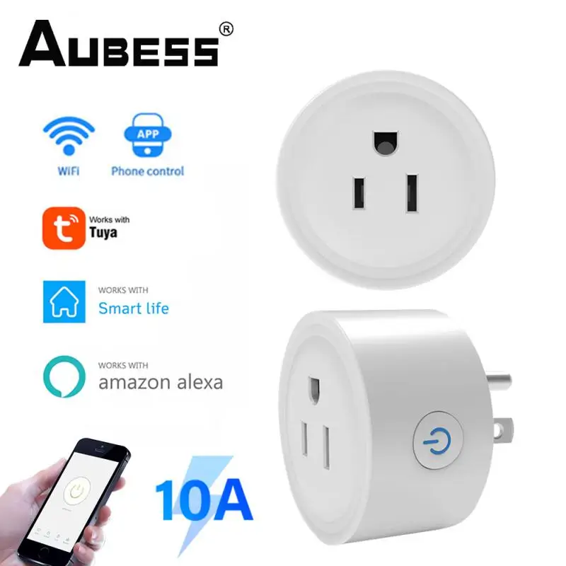 

Tuya WiFi Smart Socket US 10A 16A 20A Outlet Voice Remote Control Plug Time Setting Smart Life Smart Home Alexa Google Home