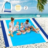 2021 oversized beach towel mat sand free beach wind proof waterproof picnic blankets beach mat oversized pocket picnic 4 anchor