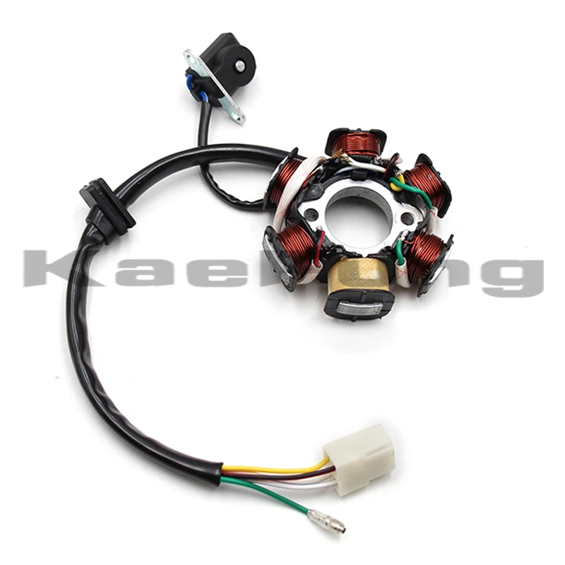 

Magneto Stator 6 Poles 5 Wires Half-Wave Ignition Magneto Stator for GY6 50cc 70cc 90cc 110cc 125cc ATV Quad Pocket Bike