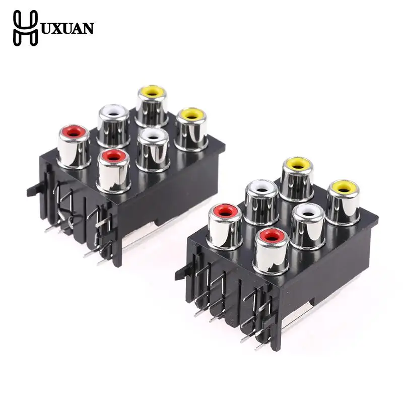 

AV6-8.4 -17 With Core Socket RCA 6-hole PCB Welded Lotus Seat Stereo TV Socket