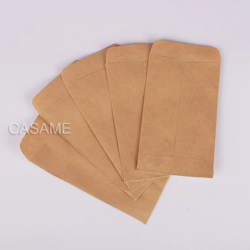 6x10cm craft cookie bags 100pc Kraft Paper bag mini Envelope Gift Bags Candy Bags Snack Baking Package Supplies Gift Wrap glue