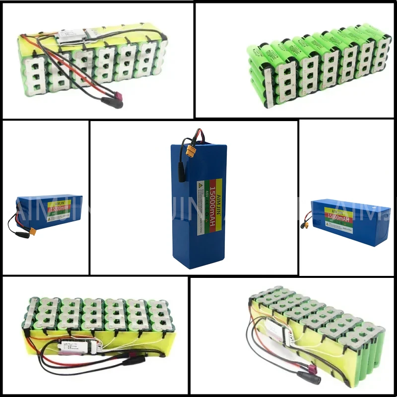Литий-ионный аккумулятор AIMJIN 13S3P48V15000mAh15Ah с BMS 1000 Вт для электрических велосипедов