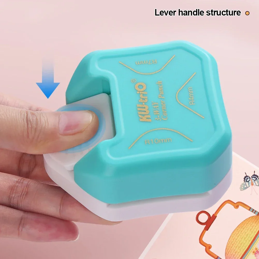 3 в 1 многоугольные устройства для тиснения краев и бумаги R4/R7/R10 мм