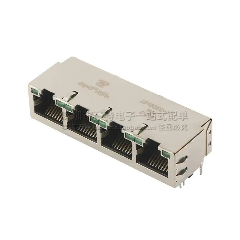 

2pcs/ 1840528-7 Imported new original 1X4 MAG45 RJ45 with light and filter network port connector