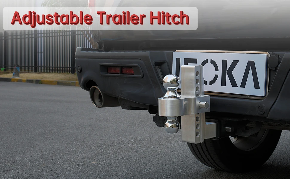 

Hot Adjustable Trailer Hitch Dual Ball Mount Hitch 2.5" Receiver 6"/8" Drop 6"/8" Rise 6061 Aluminum 2" and 2-5/16" Dual Towing