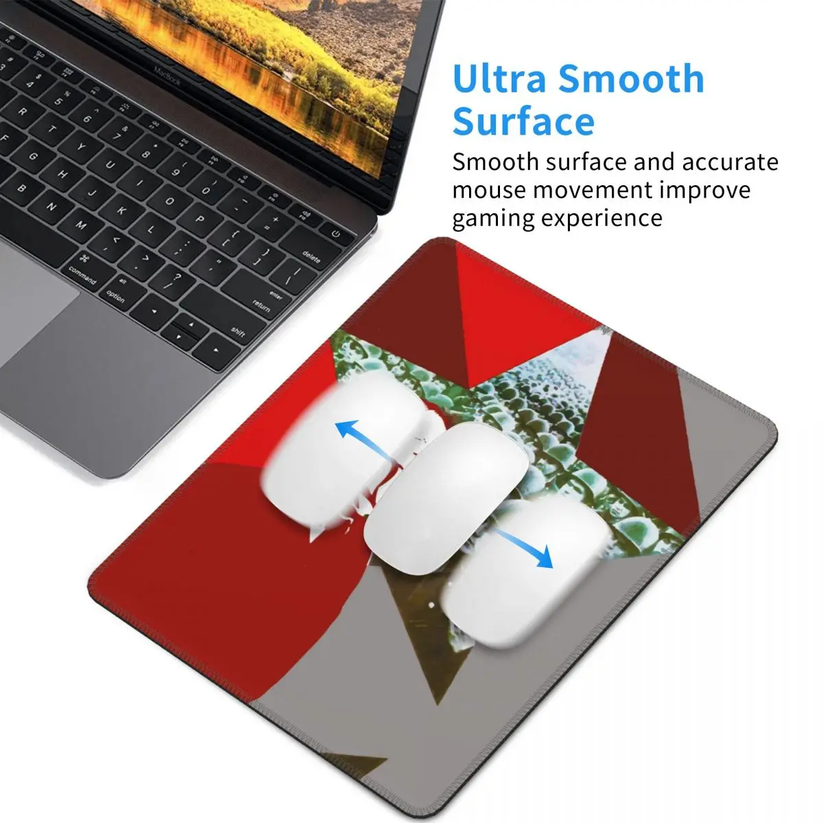 Водонепроницаемый коврик для мыши с простроченными краями защитой от скольжения