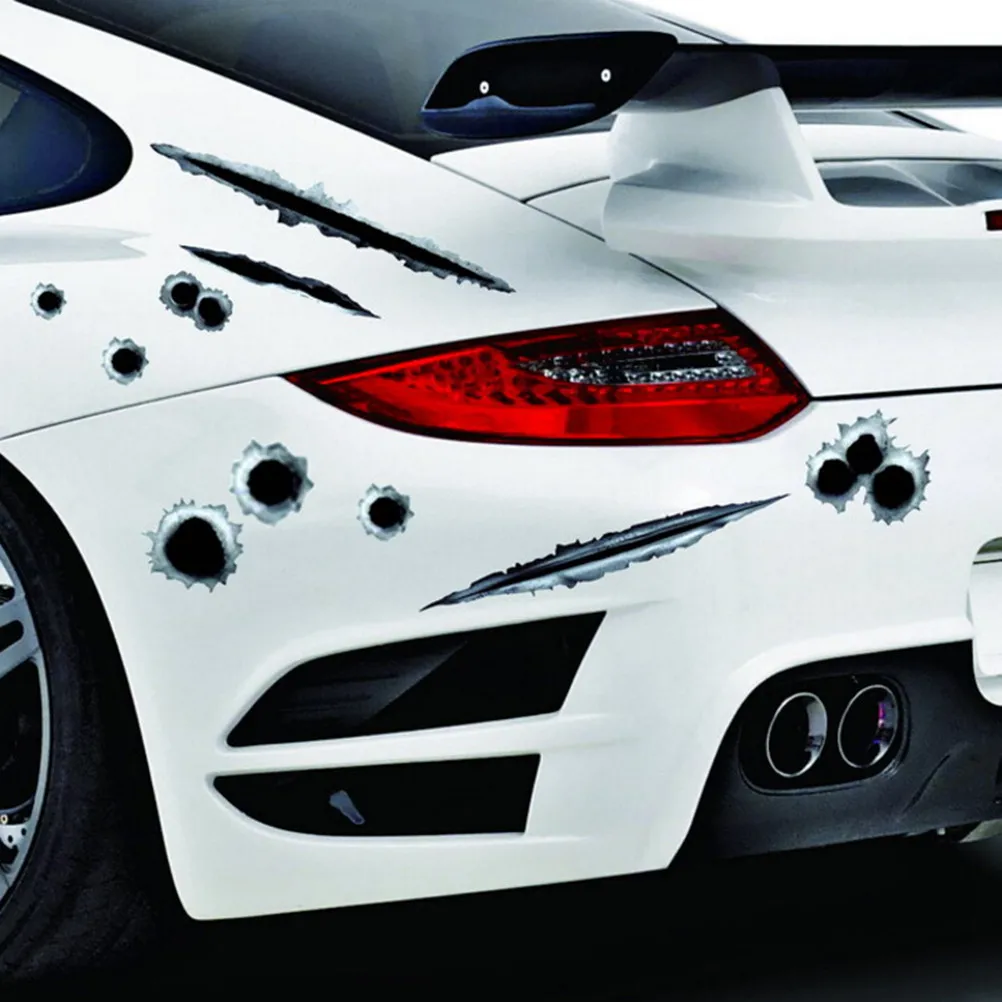 Модный новый креативный автомобильный Стайлинг 3D Поддельные пули отверстие