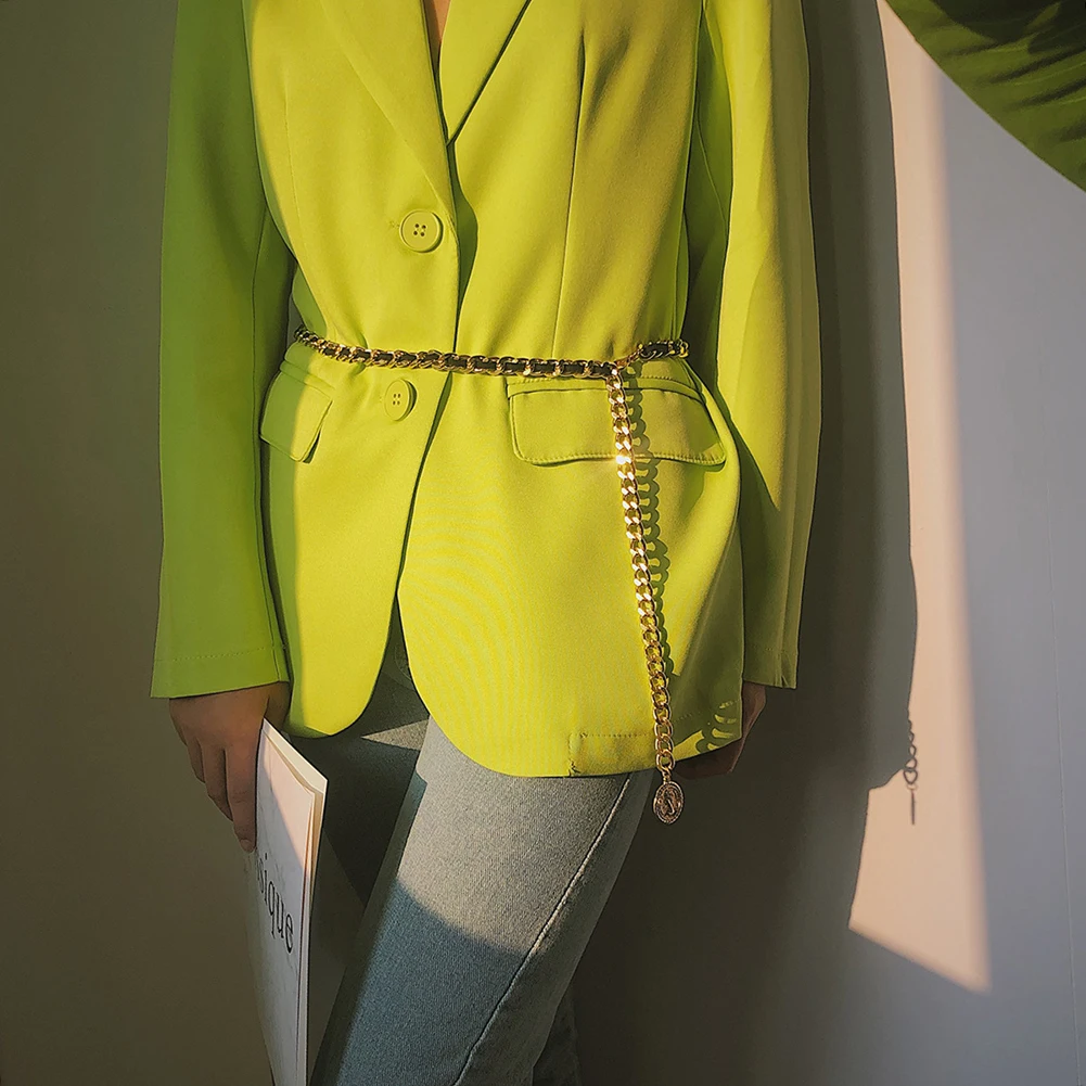 

Buckle-free Elastic Invisible Belt Elastic Wide Corset Waist Metal Buckle Pants Metal Belt Chain Clothing Accessory