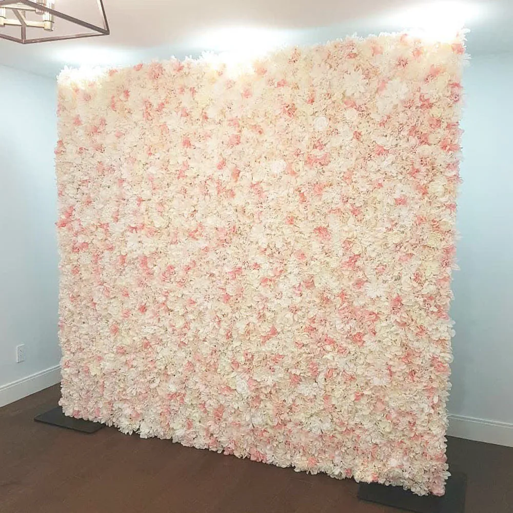 

Cheap 40*60cm Dahlia Rose Panel Backdrop Decor Wedding Party Birthday Arrange Shop Scene Layout Artificial Silk Flower Wall