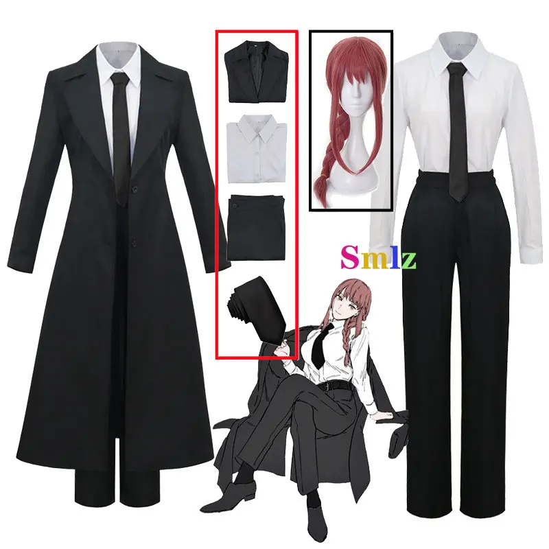 

Специальное предложение Косплей макима аниме бензопила мужской костюм черные бриджи брюки макима парик Хэллоуин мужской женский костюм ун...