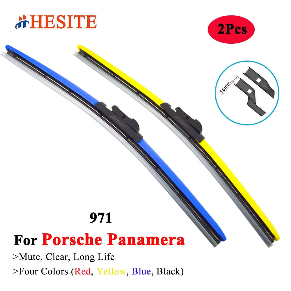 

HESITE Colorful Hybrid Wiper Blades For Porsche Panamera Sport Turismo 971 Hatchback Estate 2016 2017 2018 2019 2020 2021 2022
