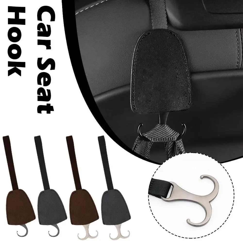 

Car Headrest Hook Custom Universal Car Seat Back Headrest Hanger Organizer Bag Pouch Hanging Hooks Portable Pull-out Type Hook