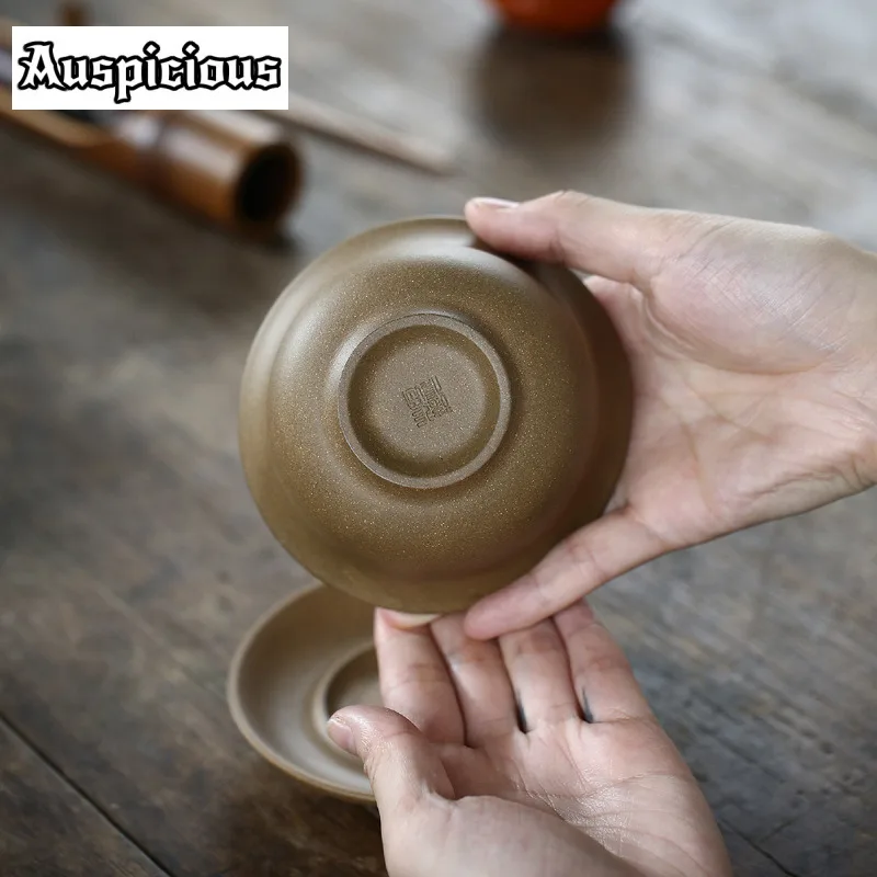 170 мл Yixing знаменитый бутик ручной работы сырая руда фиолетовая глина покрытая